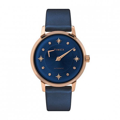 Celestial Opulence Automatic 38mm Textured Strap - Blue